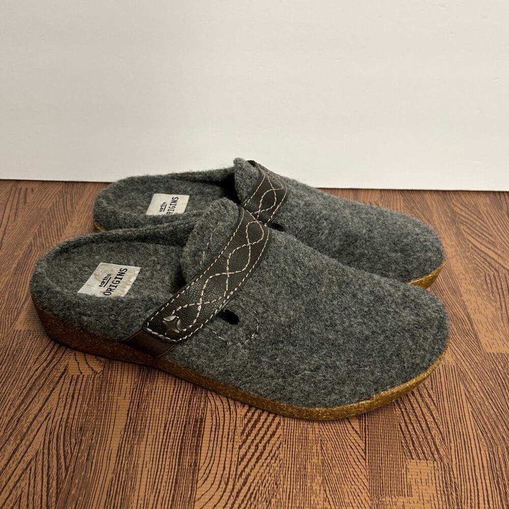 EARTH ORIGINS Jaylen Women's Fabric Slip On Mules Shoes Rubber Sole Sz 6.5